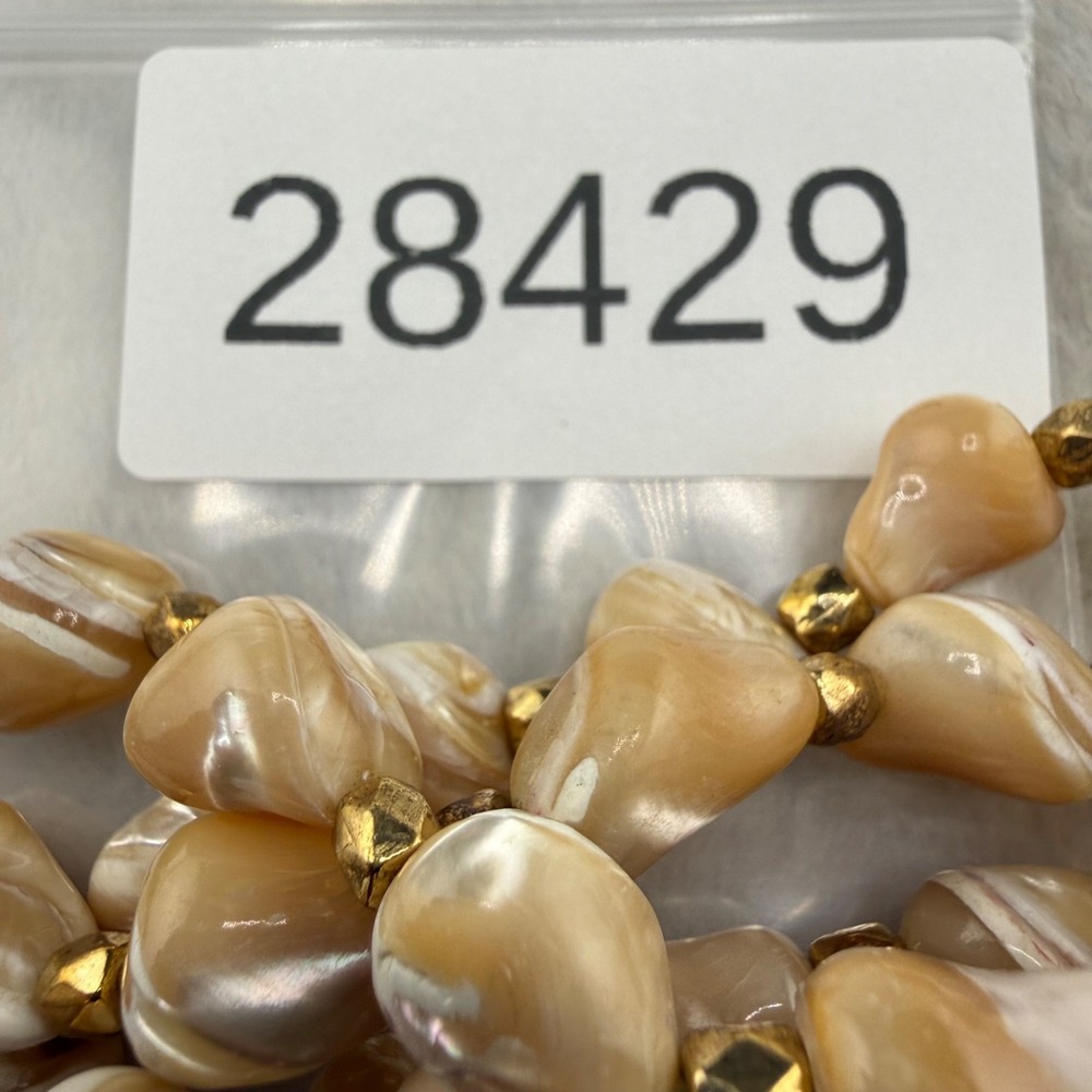 Mother of Pearl Beaded Necklace Summer Beach Surfer 34" - Picture 6 of 7